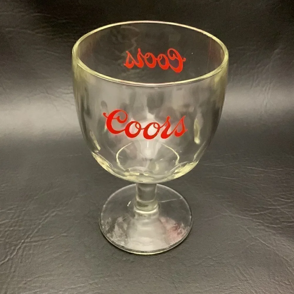 Coors Vintage Cold Draft Beer Glass Mug 16 Ounces 6 Inches Tall Bar Accessories